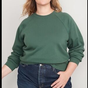 Old Navy Fleece Lined SoCozy Oversized Sage Green Vintage Rib-Knit Neck Sweater